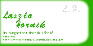 laszlo hornik business card
